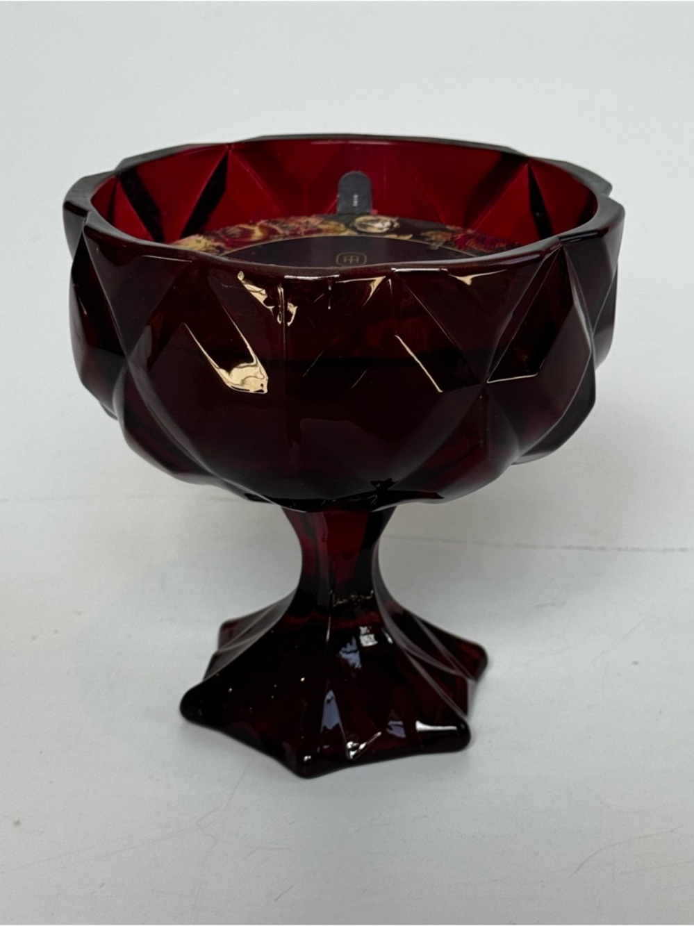 Threshold Faceted Coup Haunt Couture Large Glass Filled Red Wax 14.5oz Candle - Picture 5 of 9